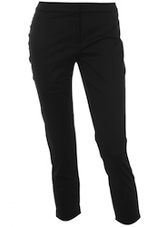 Buy the black cotton piped trousers