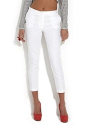 Buy the New Look white cropped trousers