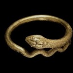 Gold bracelet in the form of a coiled snake, 1st Century AD, Roman, Pompeii. Copyright the Trustees of the British Museum