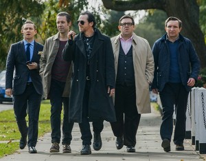 The Worlds End, starring Simon Pegg, Nick Frost, Paddy Consadine, Martin Freeman and Eddie Marsan The Worlds End, starring Simon Pegg, Nick Frost, Paddy Consadine, Martin Freeman and Eddie Marsan