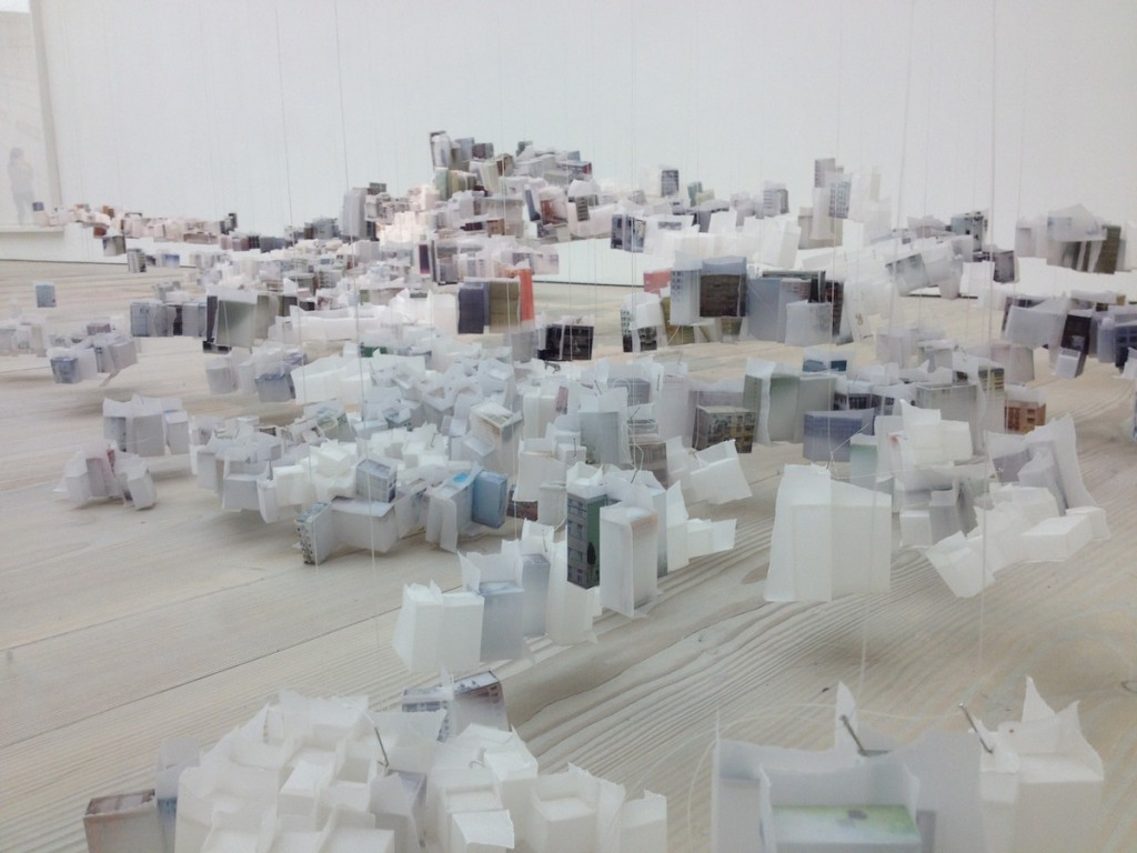 Han Feng’s Floating City (2008) Paper exhibition Saatchi Gallery