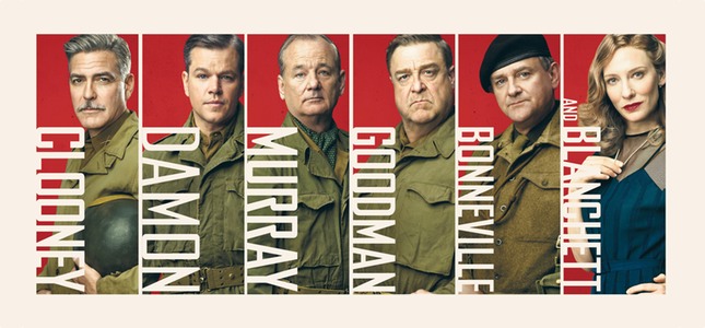 The Monuments Men, featuring George Clooney Matt Damon, Bill Murray, John Goodman, Hugh Bonneville and Cate Blanchett