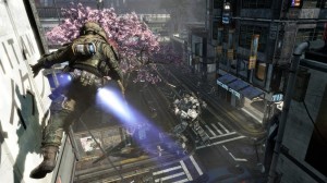 Titanfall review: wall running Titanfall pilot wall running