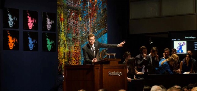 Sotheby's May 2014 Cotemporary Art Evening Sale auctioneer in New York