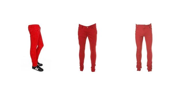 Red jeans for men