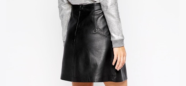 Black leather skirts