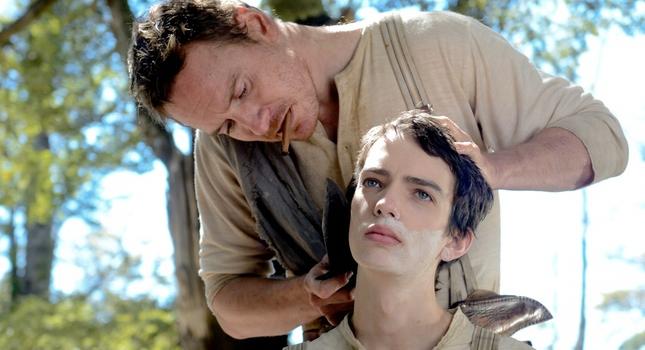 Michael Fassbender and Kodie Smit-McFee in Slow West
