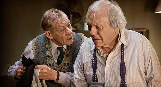 Ian McKellen and Anthony Hopkins in The Dresser on BBC-2