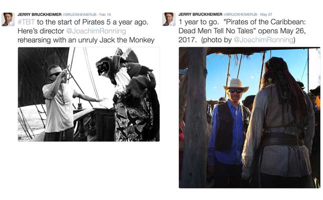 Pirates Of The Caribbean Dead: Men Tell No Lies on twitter pics