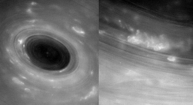 Image: Cassini's first pass through the gap between the rings of saturn