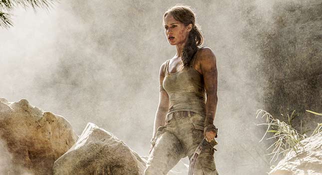 Alicia Vikander Tomb Raider 2018 UK release