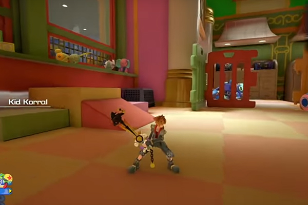 Kingdom Hearts 3 where is the Kid Korral location in the Toy Box toy shop