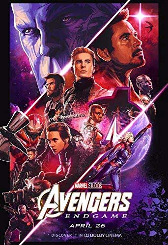 Avengers Endgame triptych movie poster
