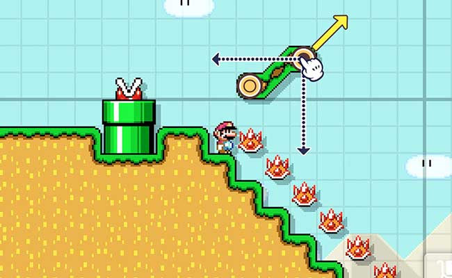 Super Mario Maker 2 how to zoom outto View Mode