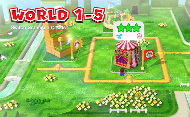 Super Mario 3D World + Bowser’s Fury World 1-5 stars and stamp