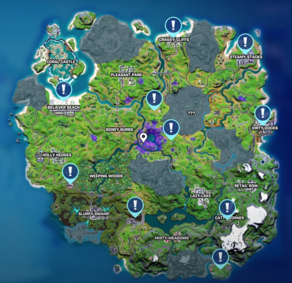 Fortnite Chapter 2 Season 7 Upgrade Bench Locations