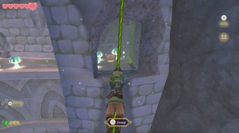 The Legend of Zelda Skyward Sword Switch how to rope swing, Skyview Temple