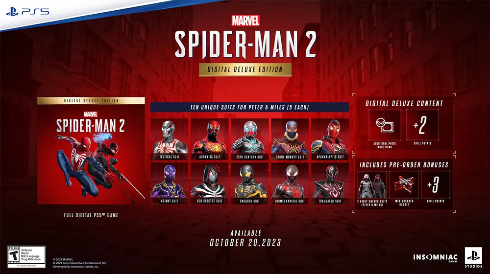 Spider-Man 2 PS5 release date age rating and length latest digital deluxe