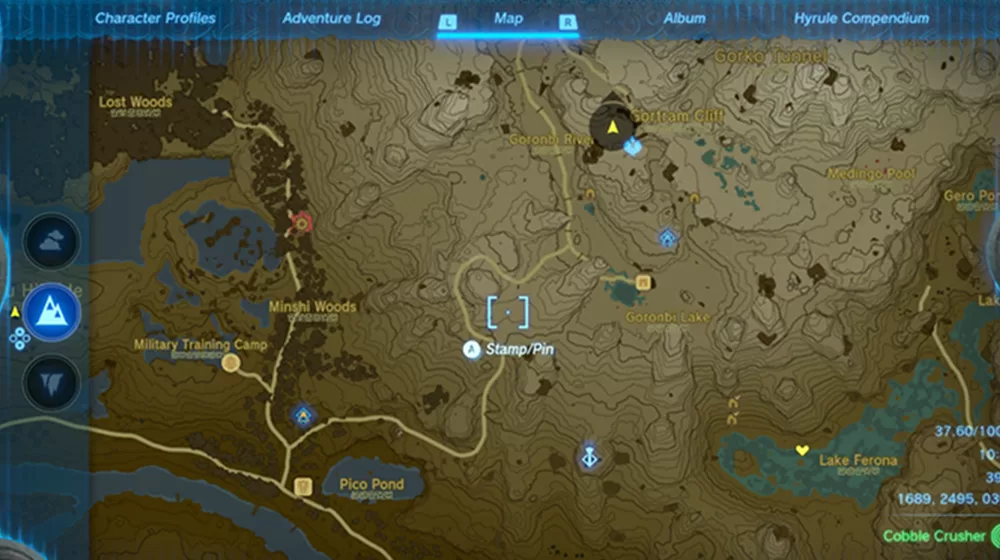 The Legend of Zelda Tears of the Kingdom Cobble Crusher location map